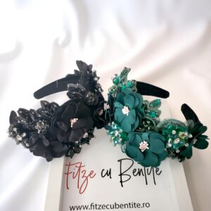 bentita cu cristale si flori