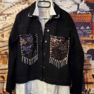 geaca de blugi cu paiete