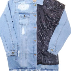 geaca de blugi cu paiete
