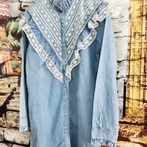 camasa de blugi cu dantela