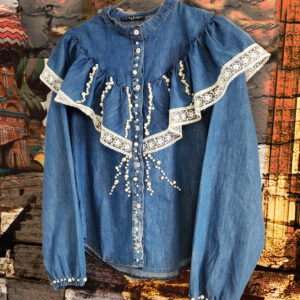 camasa de blugi cu perle