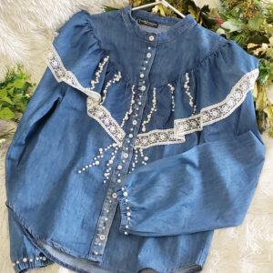 camasa de blugi cu perle