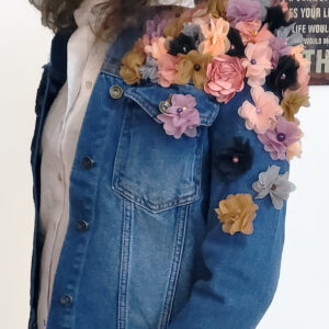 geaca de blugi cu tule