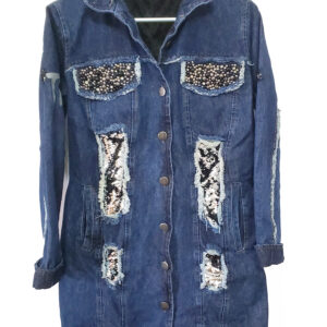 geaca de blugi cu paiete