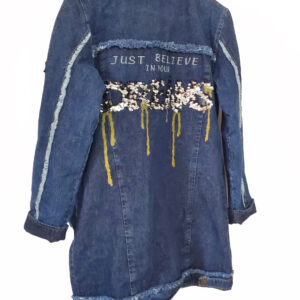 geaca de blugi cu paiete