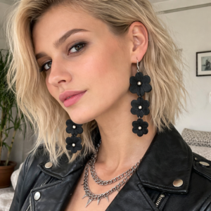 Cercei din piele Rock Me Baby 2