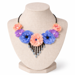 Colier cu flori si perle Summer 1