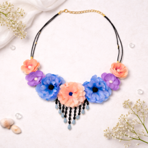 Colier cu flori si perle Summer 2