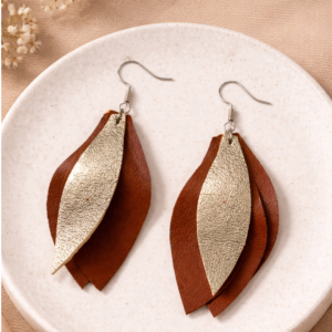 Cercei din piele naturala Earth 1