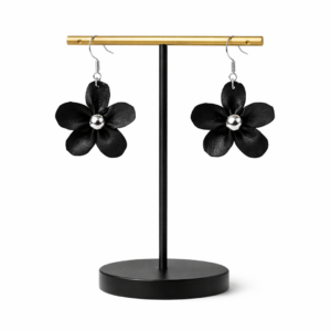 Cercei din piele naturala Black Coffee