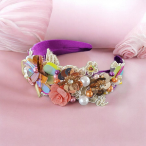 bentita cu perle si paiete