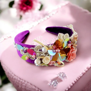 bentita cu perle si paiete