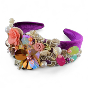 bentita cu perle si paiete