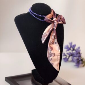 colier de perle si esarfa