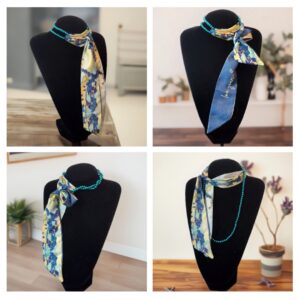 colier de perle si esarfa