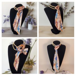 colier de perle si esarfa